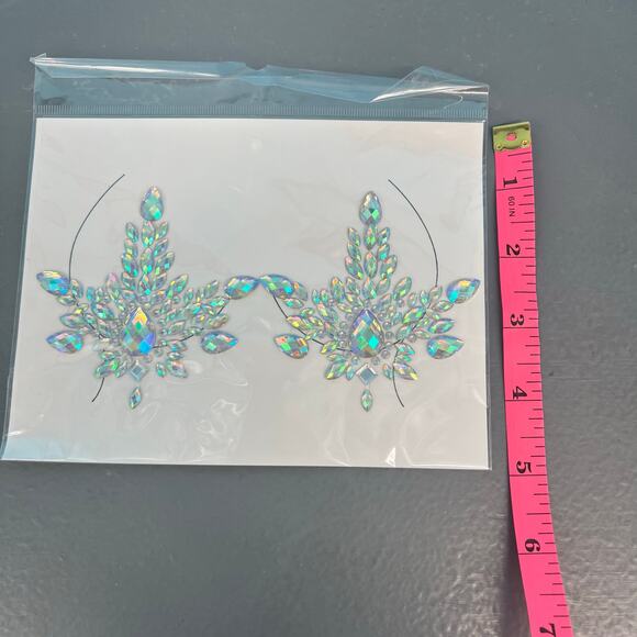 Bedazzled Festival Pasties and Chest Ornaments Set - Picture 3 of 3